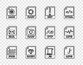 Set line PNG file document, MP3, ZIP, RUBY, MAX, RAW, JS and icon. Vector Royalty Free Stock Photo