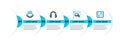 Set line Programming language syntax, Browser files, Headphones and Processor icon. Vector