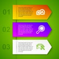 Set line Question and Answer, Microorganisms under magnifier, Car service and House. Business infographic template Royalty Free Stock Photo