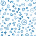 Set line Route location, Compass and Location on the globe on seamless pattern