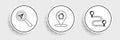 Set line Route location, Search and Map pointer with house icon. Vector Royalty Free Stock Photo