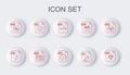 Set line RUBY file document, MP3, XSL, AI, WMA, DLL, BMP and GIF icon. Vector Royalty Free Stock Photo