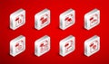 Set line RUBY file document, TXT, PPT, PHP, SVG, CSS, JPG and DLL icon. Vector Royalty Free Stock Photo