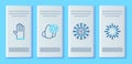 Set line Runny nose and virus, Virus, Medical rubber gloves and icon. Vector