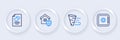 Set line Safe, Tornado, House with shield and Marriage contract icon. Vector