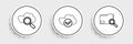 Set line Search concept with folder, cloud computing and Cloud check mark icon. Vector Royalty Free Stock Photo