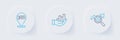Set line Search data analysis, Pie chart infographic and Data icon. Vector