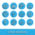 Set line Search a people, Head hunting, Users group, Project team base, Hand for search, like and icon. Vector