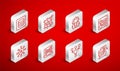 Set line Server, Data, Neural network, Robot setting, Computer api interface, Funnel filter, and icon. Vector Royalty Free Stock Photo