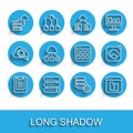 Set line Server, Data report, Data, Web Hosting, Network cloud connection, and gear, File missing, Cloud technology data Royalty Free Stock Photo