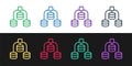 Set line Server, Data, Web Hosting icon isolated on black and white background. Vector