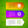 Set line Server with shield, Shield settings gear, Server, Data, Web Hosting and Mobile exclamation mark. Business