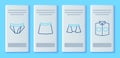 Set line Skirt, Men underpants, and Shirt icon. Vector Royalty Free Stock Photo
