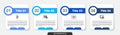 Set line Smart home with smart watch, garage, Security camera and Digital door lock. Business infographic template