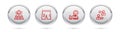 Set line Soccer football ball, Shorts for playing, Football shoes and Substitution player. Silver circle button. Vector