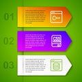 Set line Software, Books about programming and Server, Data, Web Hosting. Business infographic template. Vector Royalty Free Stock Photo