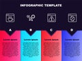 Set line Software, Debugging, Browser with exclamation mark and Python programming language. Business infographic Royalty Free Stock Photo