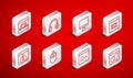 Set line Software, Headphones, Computer monitor screen, Binary code, Browser with shield, mouse and exclamation mark