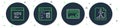 Set line Software, Keyboard, Page with 404 error and Flowchart icon. Vector Royalty Free Stock Photo
