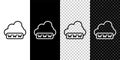 Set line Software, web development, programming concept icon isolated on black and white, transparent background Royalty Free Stock Photo