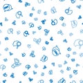 Set line Solution to the problem, Psychology, Psi and Finding a on seamless pattern. Vector