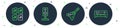 Set line Stereo speaker, Electric bass guitar, Music file document and synthesizer icon. Vector