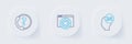 Set line Support operator in touch, Browser setting and Telephone 24 hours support icon. Vector