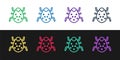 Set line System bug concept icon isolated on black and white background. Code bug concept. Bug in the system. Bug Royalty Free Stock Photo