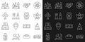 Set line Tanker truck, The Tsar bell, National emblem of Russia, Cannon, Chess, Christian cross, Church building and