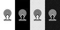 Set line Target with arrow icon isolated on black and white, transparent background. Dart board sign. Archery board icon