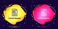 Set line Technical specification icon isolated on blue background. Technical support check list, team work solution