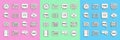 Set line UI or UX design, Cloud computing lock, Web and graphic, Color palette guide, RGB CMYK color mixing and icon Royalty Free Stock Photo