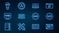 Set line UI or UX design, Front end development, Web, and graphic, and RGB CMYK color mixing icon. Vector Royalty Free Stock Photo