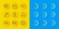 Set line UI or UX design, Front end development, Web, RGB and CMYK color mixing, Site map, Website template and icon Royalty Free Stock Photo
