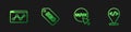 Set line UI or UX design, Website statistic, SEO optimization and Front end development. Gradient color icons. Vector Royalty Free Stock Photo