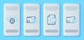 Set line Unknown document folder, Next page arrow, Cloud and shield and Delete icon. Vector Royalty Free Stock Photo