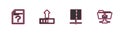 Set line Unknown document, Server, Data, Web Hosting, Loading and FTP folder download icon. Vector Royalty Free Stock Photo