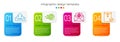 Set line Upload inbox, Mail and e-mail, Mail and e-mail and Envelope and check mark. Business infographic template