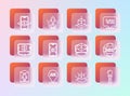 Set line Virtual reality, Augmented AR, 3d modeling, and icon. Vector