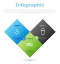 Set line Water drop, Bucket and Industry metallic pipe. Business infographic template. Vector