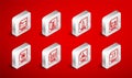 Set line WAV file document, EPS, MP4, OBJ, TIFF, PNG and MAX icon. Vector Royalty Free Stock Photo