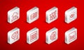 Set line Web developer programming code, Binary, Neural network, Artificial intelligence AI, Cloud technology data Royalty Free Stock Photo