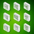 Set line Web development, Computer mouse, Front end, UI or UX design, Crossed ruler and pencil, Layers and icon. Vector Royalty Free Stock Photo