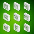 Set line Web and graphic design, Mobile Apps, development, UI or UX, Layers, and Website statistic icon. Vector Royalty Free Stock Photo