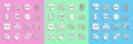 Set line Website statistic, UI or UX design, Monitor, mobile, tablet, and graphic, development, Keyboard and Layers icon Royalty Free Stock Photo