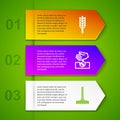 Set line Wheat, Seeds and Garden rake. Business infographic template. Vector