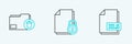 Set line XLS file document, Delete folder and Document and lock icon. Vector Royalty Free Stock Photo