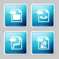 Set line XLS file document, XML, SVG and AI icon. Vector Royalty Free Stock Photo
