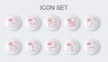 Set line XSL file document, JPG, TIFF, EPS, CSS, XML, ZIP and SVG icon. Vector Royalty Free Stock Photo