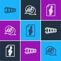 Set line Xylophone, Treble clef and Music note, tone icon. Vector Royalty Free Stock Photo